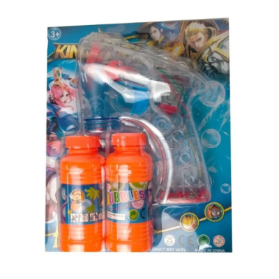 King Glory Bubble Gun With LED Light And 2 Bottles Of Bubbles Comes Out Colourful Bubbles 